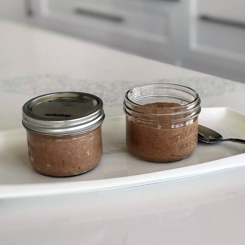 Chocolate banana oat pudding