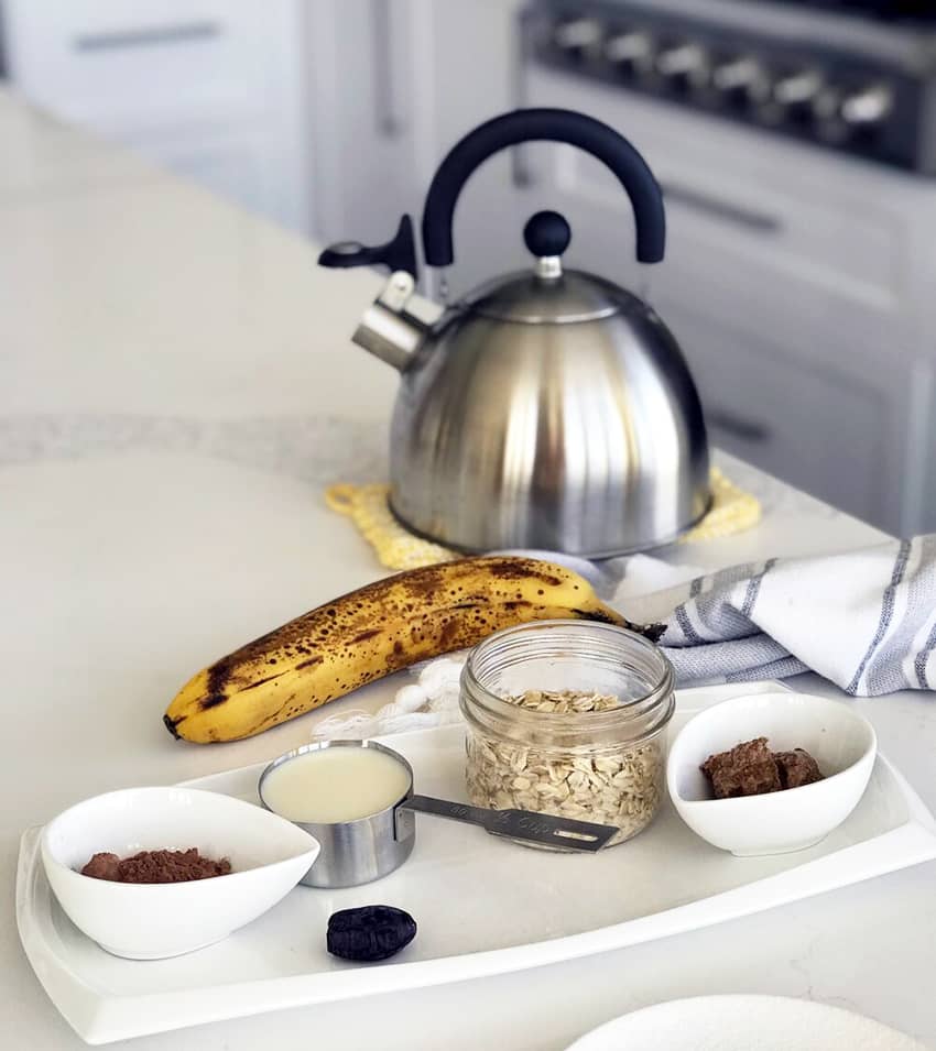 ingredients Chocolate banana oat pudding