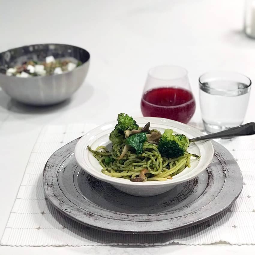 lemon basil kale pesto vegan